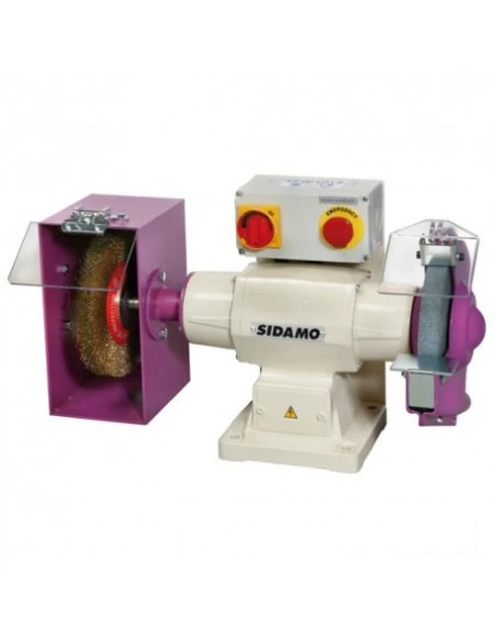 Touret Meule - Brosse 140 D. 200 Mm - 230V 750W - 20113005 - Sidamo | IFD Outillage 1 Touret Meule - Brosse 140 D. 200 Mm - 230V 750W - 20113005 - Sidamo | IFD Outillage